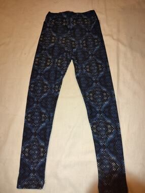 LuLaRoe Leggings Kids S/M NWOT Blue Diamond Pattern NEW OS
